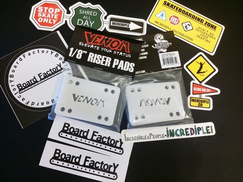 보드팩토리샵 (Board Factory Shop)Venom 1/8 Riser Pads White 